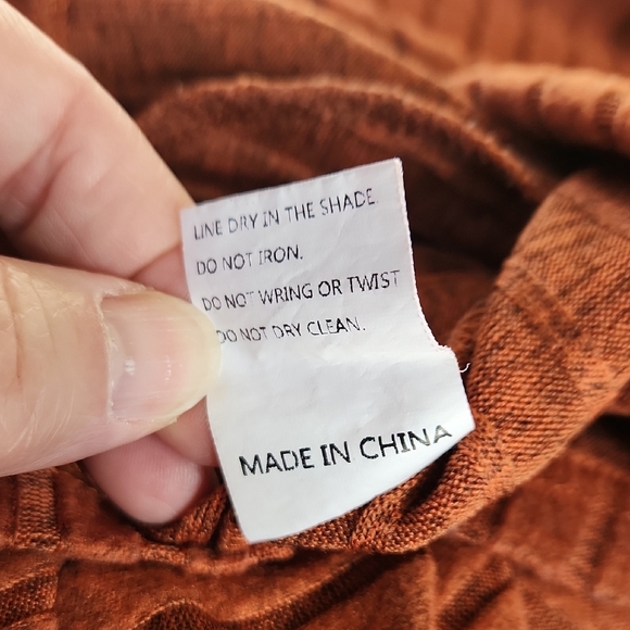 Rust Orange Ribbed Sweater Dress - Picture 5 of 5